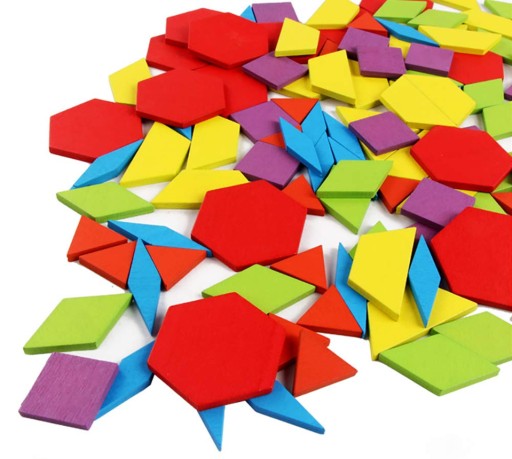 Náučné puzzle drevené figúrky mozaikové montessori puzzle