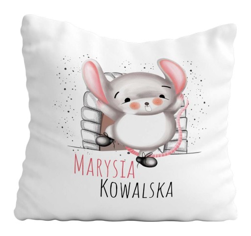 Vankúšik do škôlky pre dieťa + meno MYŠKA