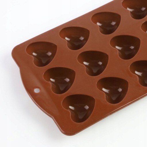 SILIKÓNOVÁ FORMA TVARU SRDCA NA ČOKOLÁDOVÉ PRALINKY ĽADOVÉ ŽELÉ TORTY