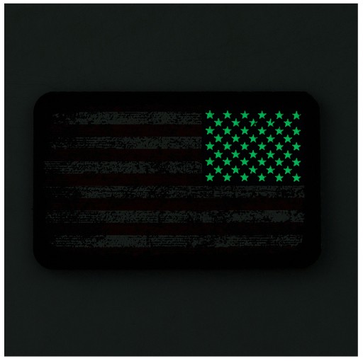 Nášivka na suchý zips USA FLAG REVERSE RETRO M-TAC čierna Fluorescenčná