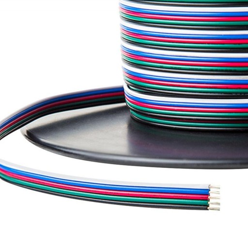 KÁBEL PRE RGBW LED PÁS, 5 VODIČOV / 1 METER
