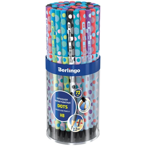 Čierna drevená ceruzka Bodky Berlingo