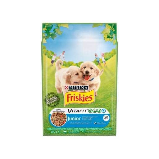 FRISKIES JUNIOR Kuracie mäso, mlieko a zelenina 500g