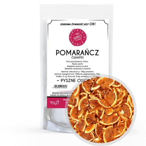Sušené pomaranče na plátky - 50 g Jedlé