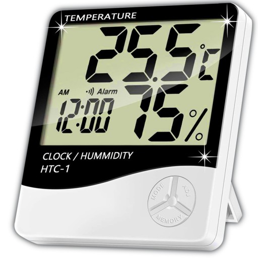 DIGITÁLNY TEPLOMER Vlhkomer METEOSTANICA HODINY Vlhkomer