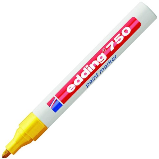 Edding 750 olejový popisovač, okrúhly hrot, 2-4mm, žltý