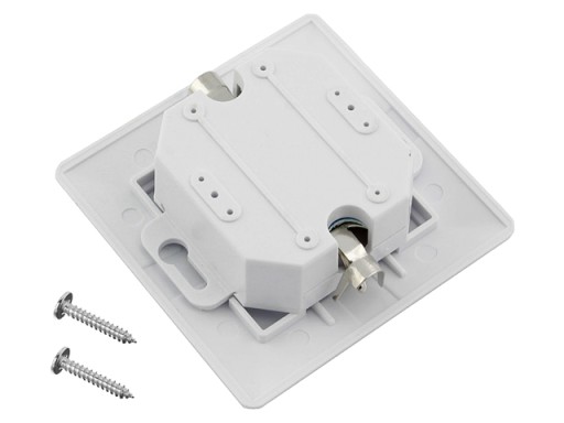 Zásuvka 2x RJ45/8P8C cat.5E UTP zapustené uhlové LSA kontakty