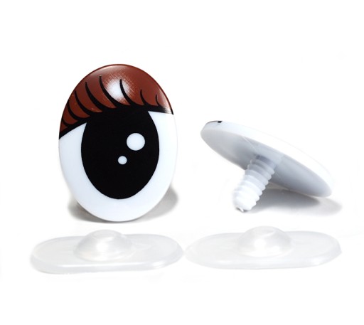 ELIPSA OČIA S HNEDÝMI MIHANSKAMI 37x28 BOOKEY EYES