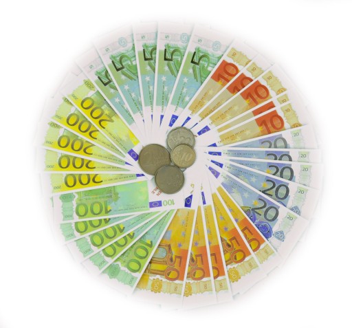 Hračka Peniaze Euro mince 56 kusov