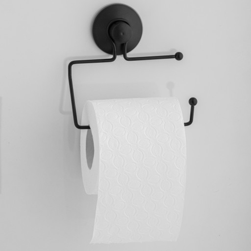 RÚČKA NA TOALETNÝ PAPIER, oceľ, ČIERNA