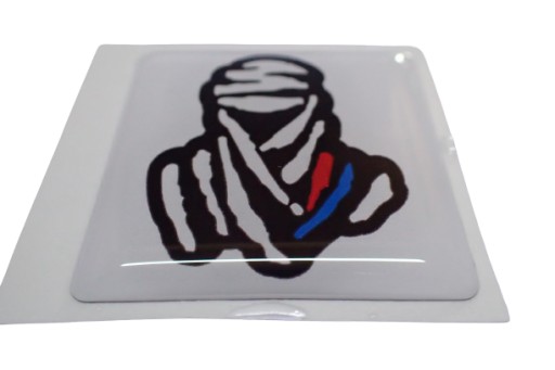 NÁLEPKA RALLYE DAKAR 3D MOTOCROSS RALLYCROSS RACING 3,8 x 3,8 cm
