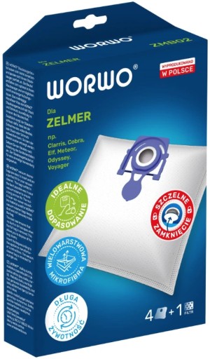 Vrecká do vysávača Worwo ZMB02K Zelmer