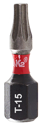 Nárazový hrot bitu pre skrutkovač K2 Impact TX15 TORX T-15 S2 25mm