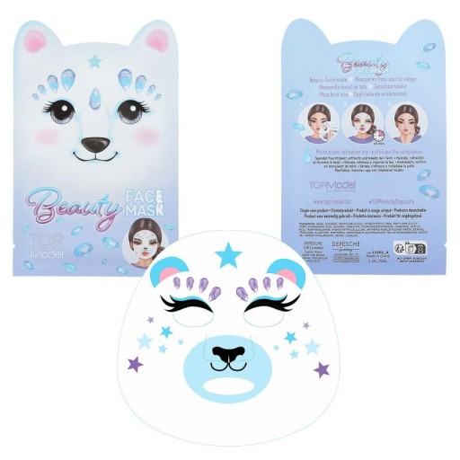 TOP MODEL BEATY Kozmetická maska Blue Polar Bear
