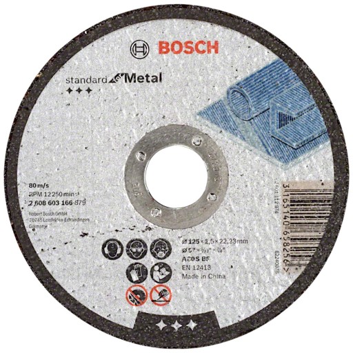 Korundový kotúč na oceľ kov 125/2,5mm 1 ks. BOSCH