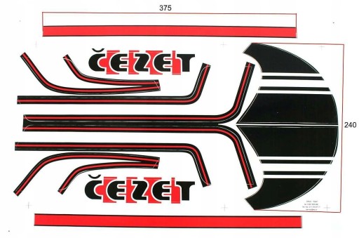 Samolepky samolepky DECALS CZ CEZET 350 samolepiek