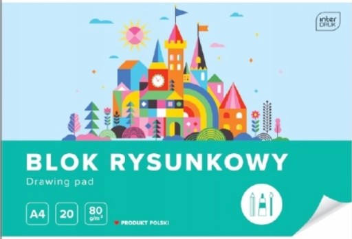 A4 biely kresliaci blok, 20 listov, interprint