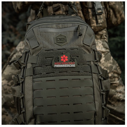 Nášivka na suchý zips VIKING EVAC M-TAC DRAKKAR LOĎ PARAMEDYK MORALE ZELENÁ