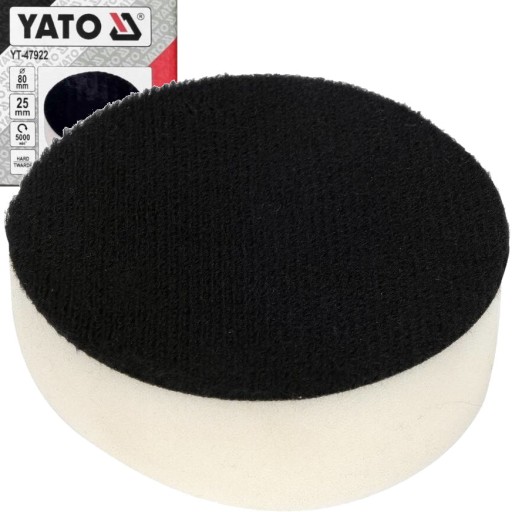 LEŠTIACA HUBKA YATO, TVRDÝ VELCRO PODLOŽKA, 80mm