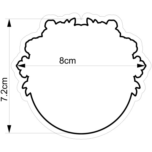 Formička na štítok Rám na kvety 11 8cm