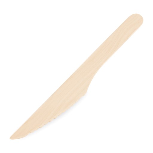drevené jednorazové nože a príbory 16cm 100 kusov