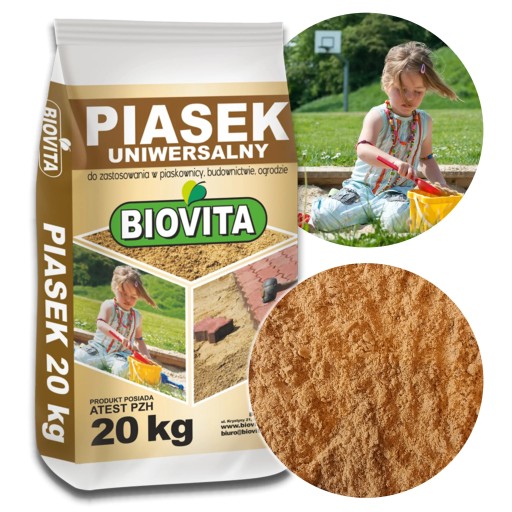 Čistý piesok pre pieskovisko CERTIFIKOVANÉ! BIOVITA 20 kg