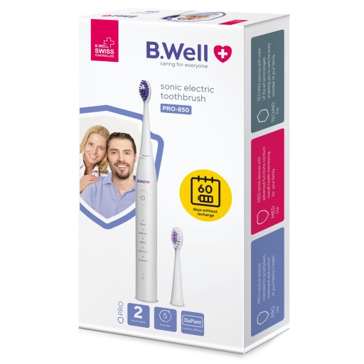 Hroty kefkovej hlavy B.Well, model PRO-850, biela