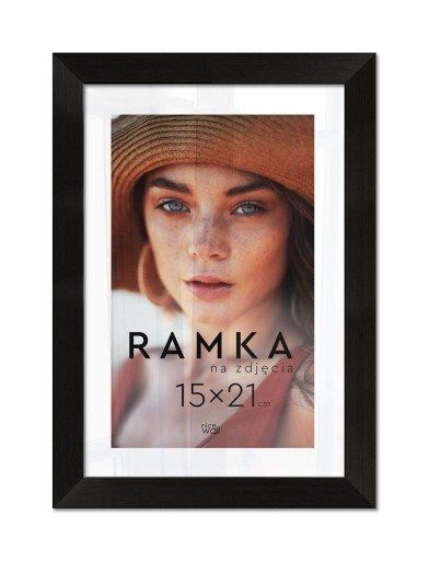 Rám s podperou 15x21 cm Čierny na fotografie
