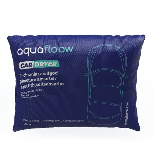 AquaFloow opakovane použiteľný absorbér vlhkosti do auta 200g