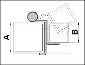 Garážový pánt pre profil brány 50x40, PRAVÝ SILNÝ