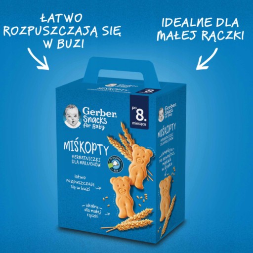 Miśkopty sušienky pre deti Vitamíny 8 m+ Gerber Nestlé 180 g