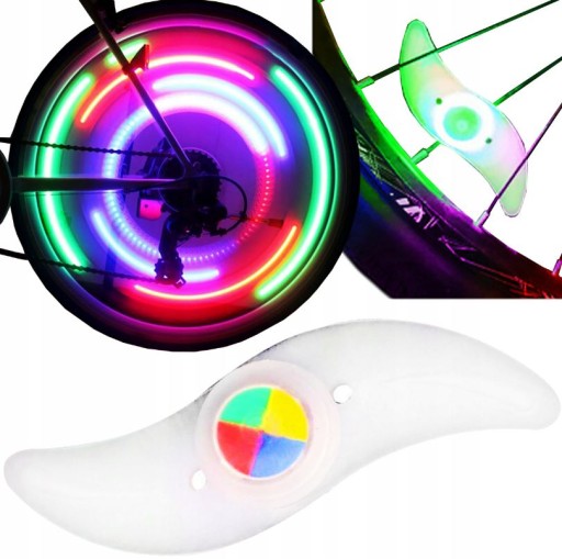 LED LAMPA NA BICYKEL, SVIETEĽNÉ Lúče, UNIVERZÁLNY NÁKRYT KOLIES