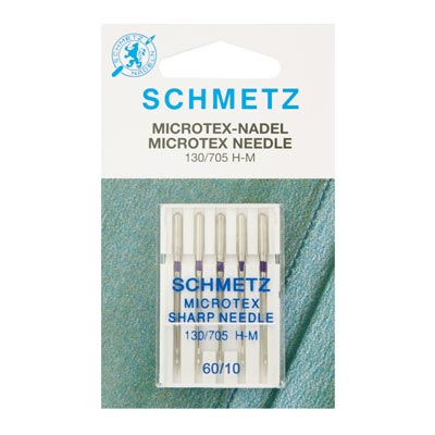 Schmetz mikrotexové ihly, hodvábne mikrovlákno, tenké 60