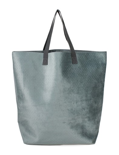 SIVÁ ZAMATOVÁ TAŠKA NA PRÁDLO XXL 70x25x55/80v cm
