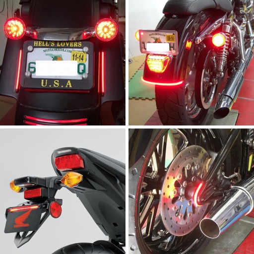Zadné svetlo ATV CROSS LED 12V stopky BASHAN KXD