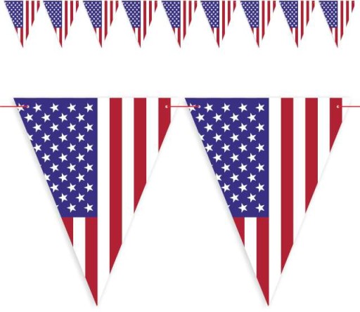 Banner VLAJKY sveta USA Amerika závesná dekorácia American GIRLAND