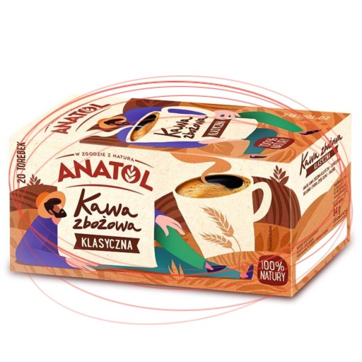 Expresná obilná káva Anatol classic, 20 sáčkov