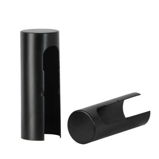 ZÁSUVKA PÁNTU 16mm MATTE ČIERNA kovová krytka