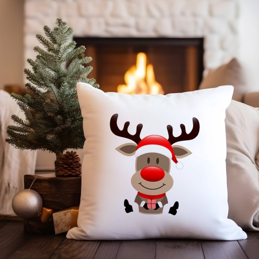 DEKORATÍVNY OBJAL NA VANKÚŠ 40x40 VIANOČNÝ SOB NA VIANOCE JASIE CLAUS
