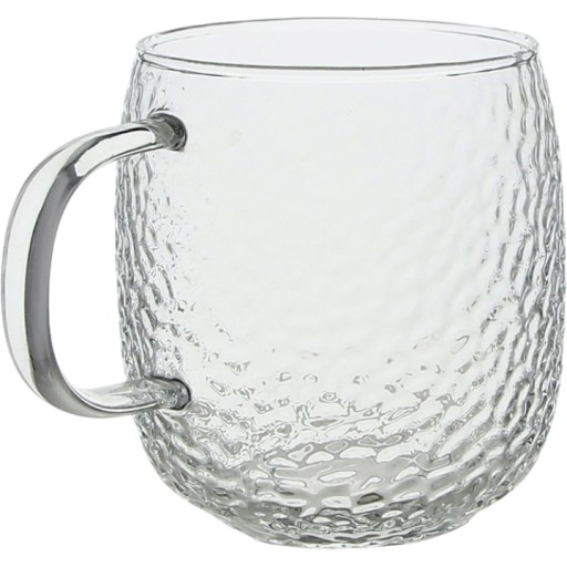 SKLENENÝ, priehľadný hrnček NA KÁVU A ČAJ 333 ml 8,9cm