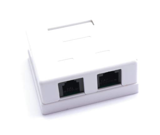 RJ-45 RJ-11 POVRCHOVÁ SIEŤOVÁ ZÁSUVKA, BIELA