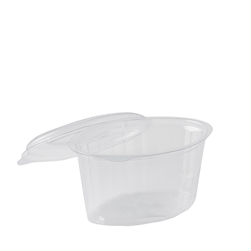 OVÁLNE PLASTOVÉ NÁDOBKY S viečkom 100ml (100) ČERVENÝ PLAST