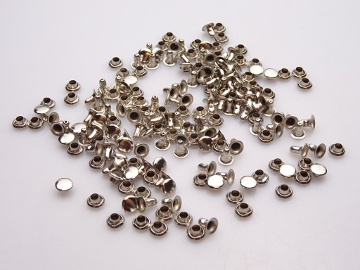 Obuvnícke nity 4 mm strieborné, 100 ks