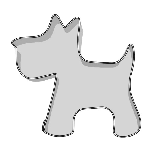 Vykrajovačka na sušienky pre psov foxteriéra, vykrajovačka pre psov foxteriéra, 6 cm