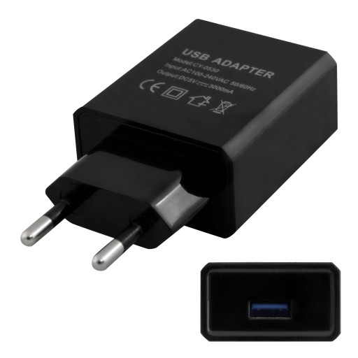 Zásuvný zdroj, nástenná nabíjačka, USB telefónna kocka, 5V/3A DC