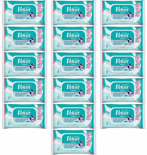 Velvet Moisturized toaletný papier Intima 48 ks
