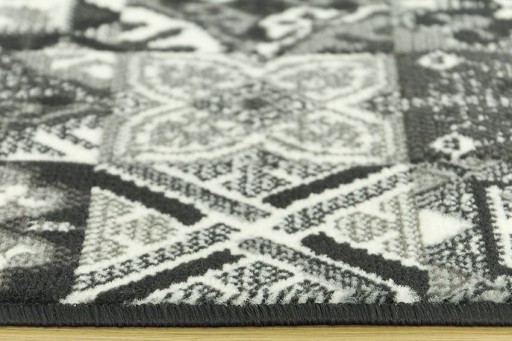 šírka 150 cm ŠEDÝ KOBEREC LUNA PATCHWORK AKO DLAŽDICE BOHO STYLE
