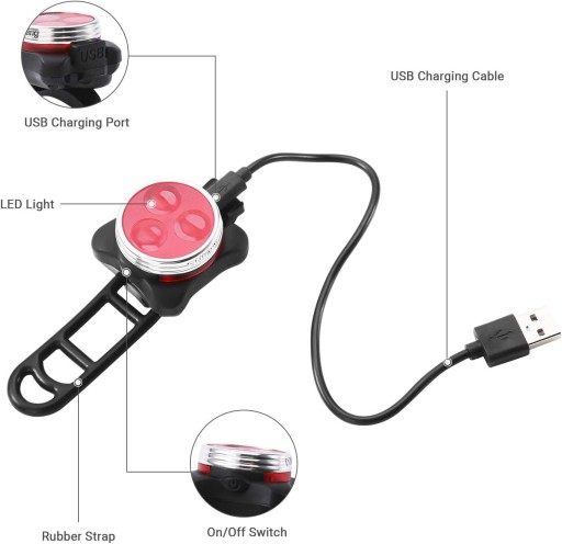 BIKE LAMPA PREDNÉ ZADNÉ SVETLO NA RIADITEĽKÁCH