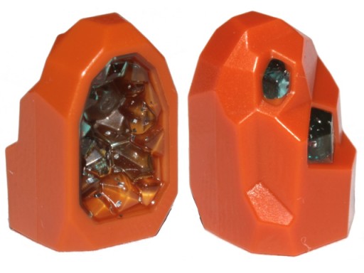 LEGO 49656pb03 CRYSTAL IN THE ROCK C. ORANGE (1g)
