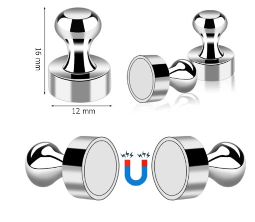 NEODYMIOVÝ MAGNET NA CHLADNIČKU, PIN, 1 KS